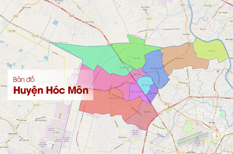 Bản đồ Hóc Môn: Xem vị trí, phân lô, đường xá mới nhất 2024