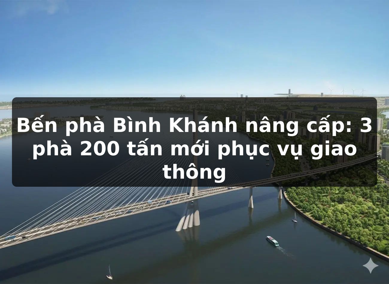 Bến phà Bình Khánh nâng cấp: 3 phà 200 tấn mới phục vụ giao thông