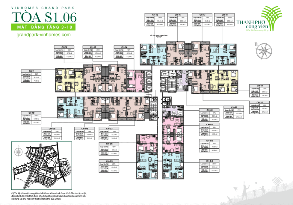 Căn hộ S1.06 Vinhomes Grand Park: Giá tốt, View đẹp, Thiết kế thông minh