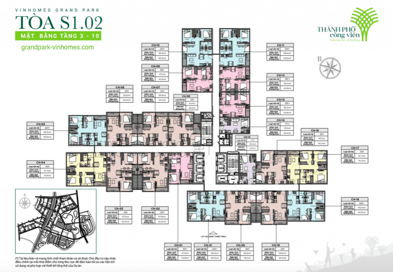 Căn hộ The Rainbow S1.02 Vinhomes Grand Park: Giá tốt, View đẹp