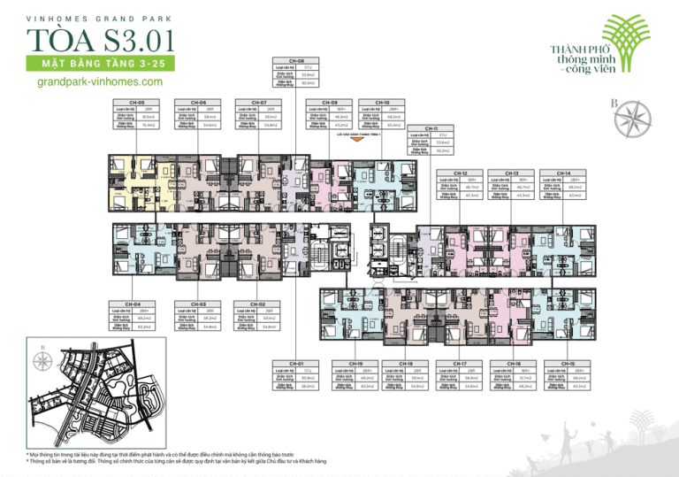 Căn hộ Vinhomes Grand Park S3.01: Giá tốt, View đẹp, Thiết kế thông minh