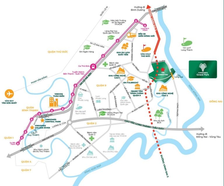 Đường Vành Đai 3 Vinhomes Grand Park: Kết nối giao thông, tiềm năng tăng giá
