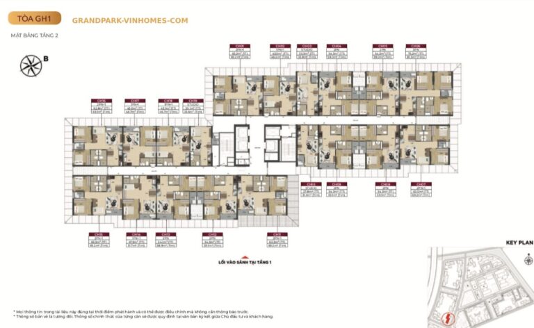 Mặt bằng GH1 Glory Heights: Xem chi tiết căn hộ, diện tích & bố trí