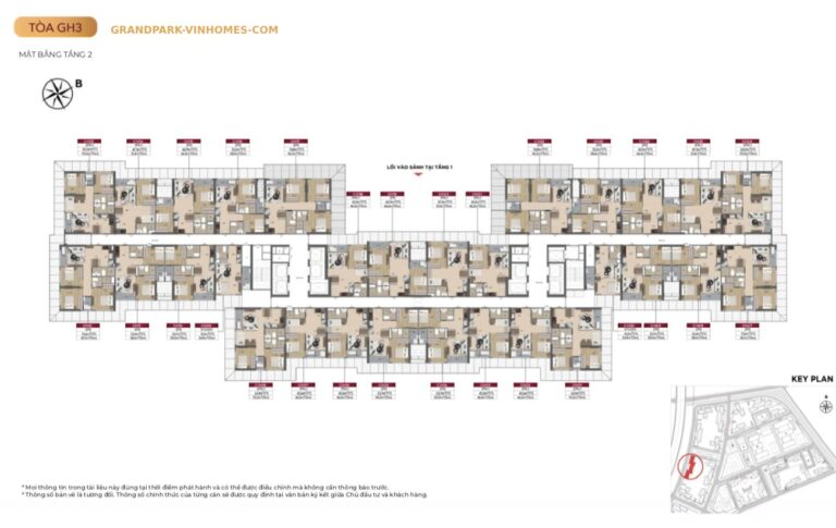 Mặt bằng GH3 Glory Heights: Xem chi tiết bố trí căn hộ, tối ưu diện tích