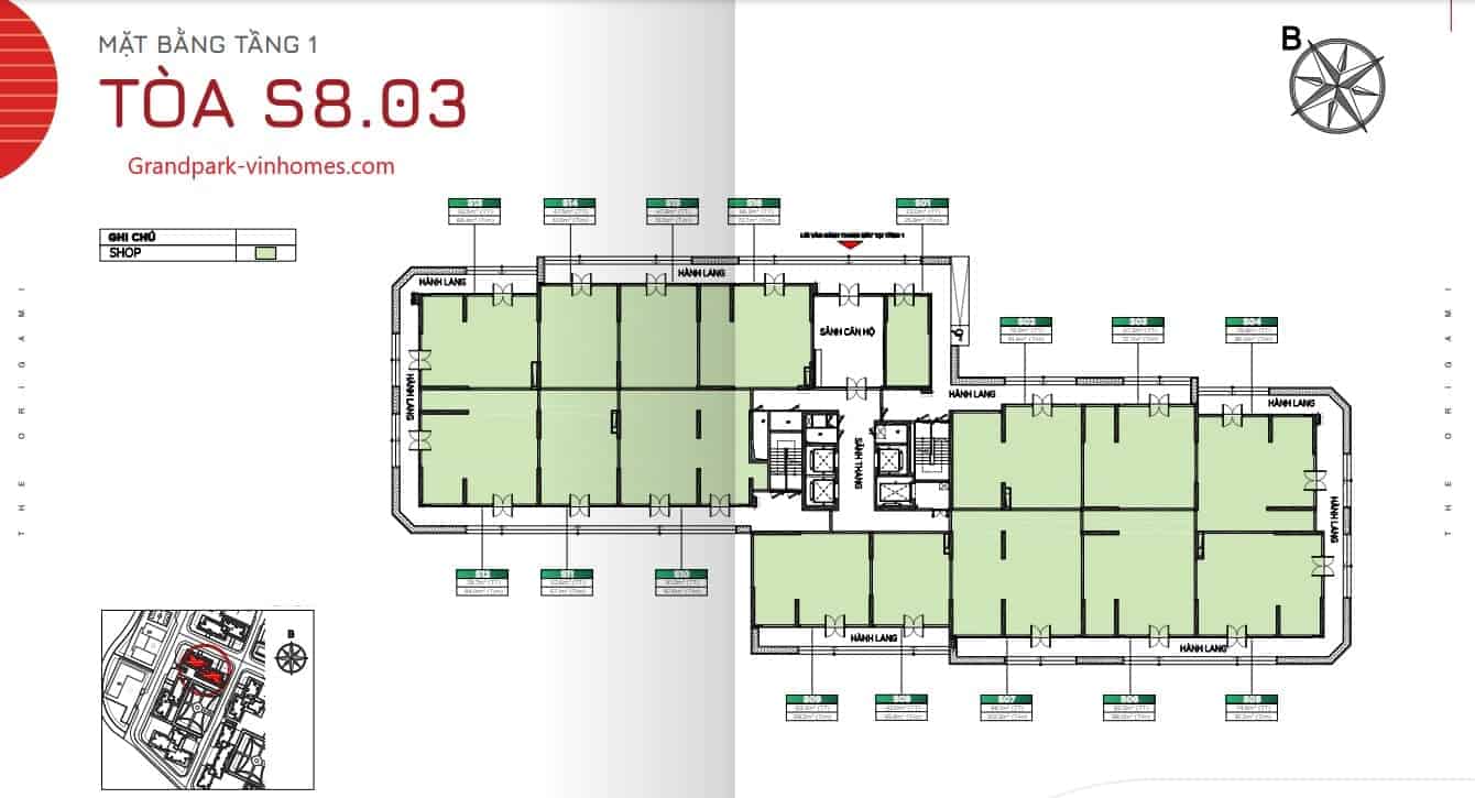 Mặt bằng S803 The Origami Vinhomes Grand Park: Xem chi tiết, chọn căn hộ ưng ý