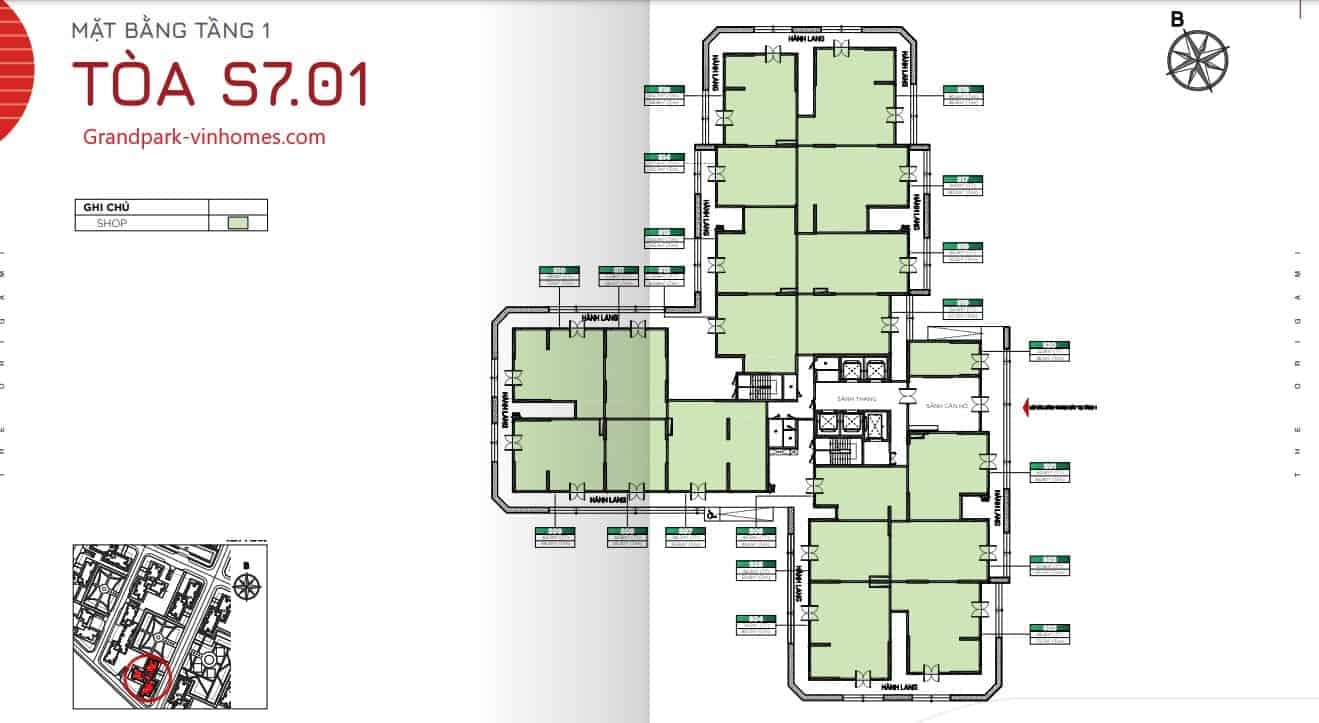 Mặt bằng The Origami S701: Xem chi tiết căn hộ, bố cục thông minh
