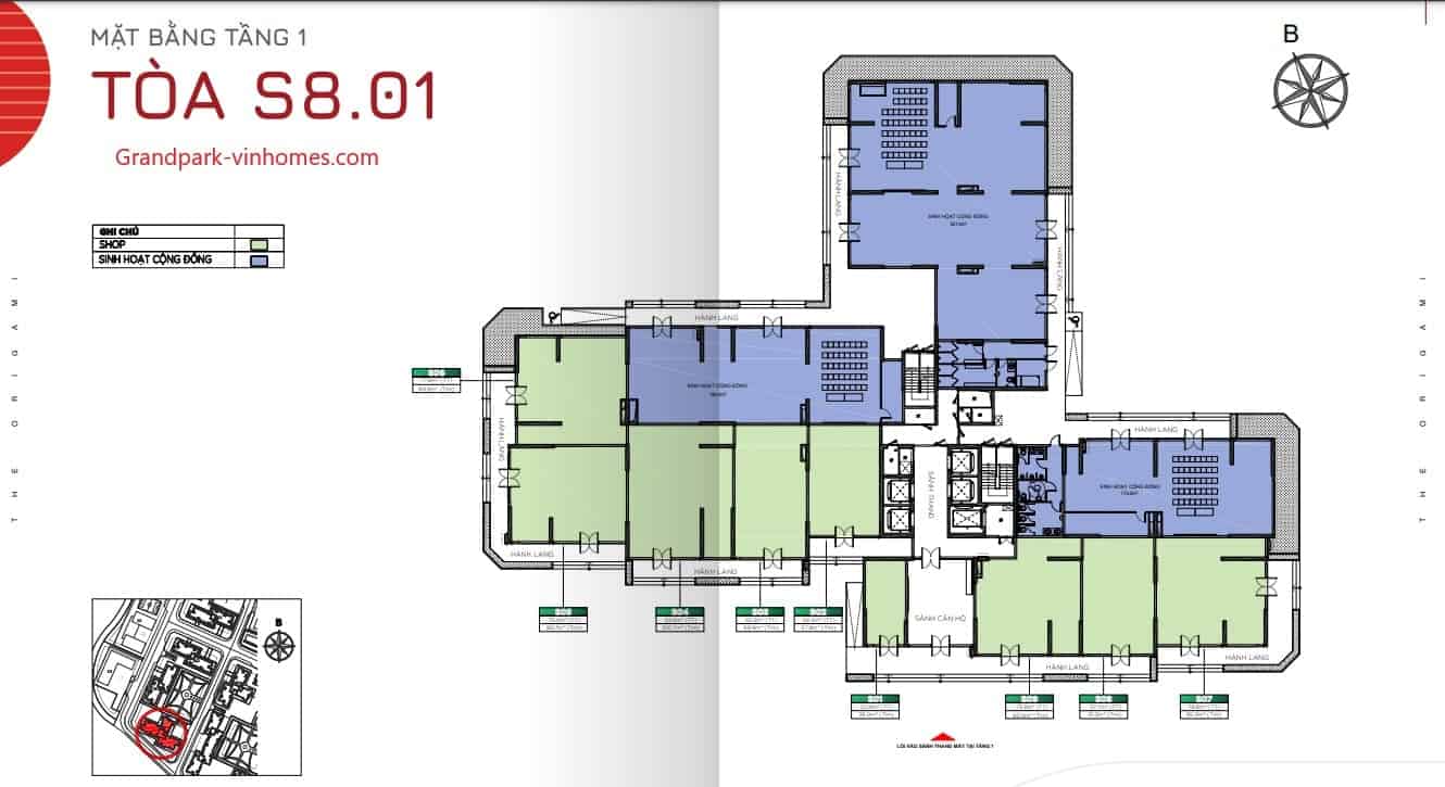 Mặt bằng The Origami S801 Vinhomes Grand Park: Xem chi tiết, chọn căn hộ ưng ý