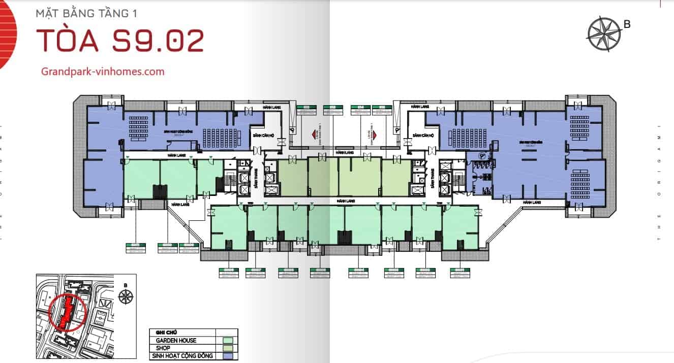 Mặt bằng The Origami S902 Vinhomes Grand Park: Xem chi tiết, chọn căn hộ ưng ý