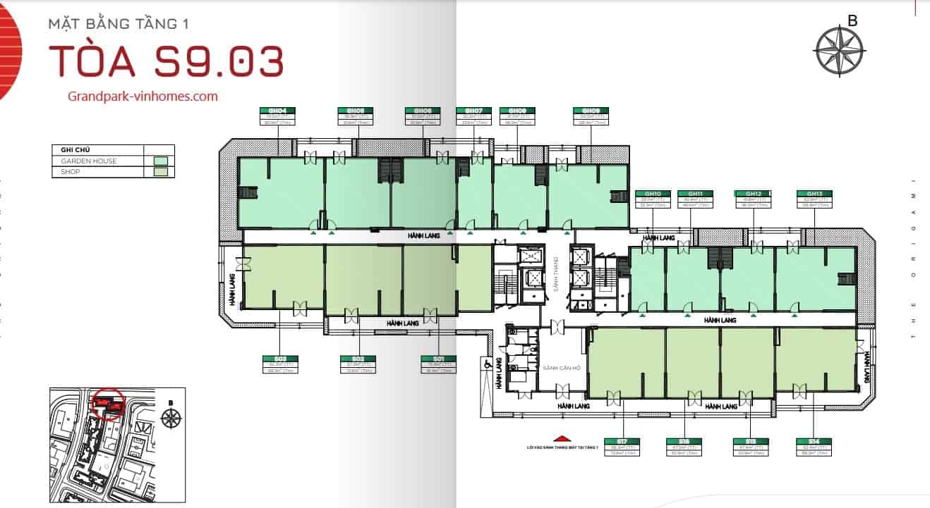 Mặt bằng The Origami S903 Vinhomes Grand Park: Xem chi tiết, chọn căn hộ phù hợp