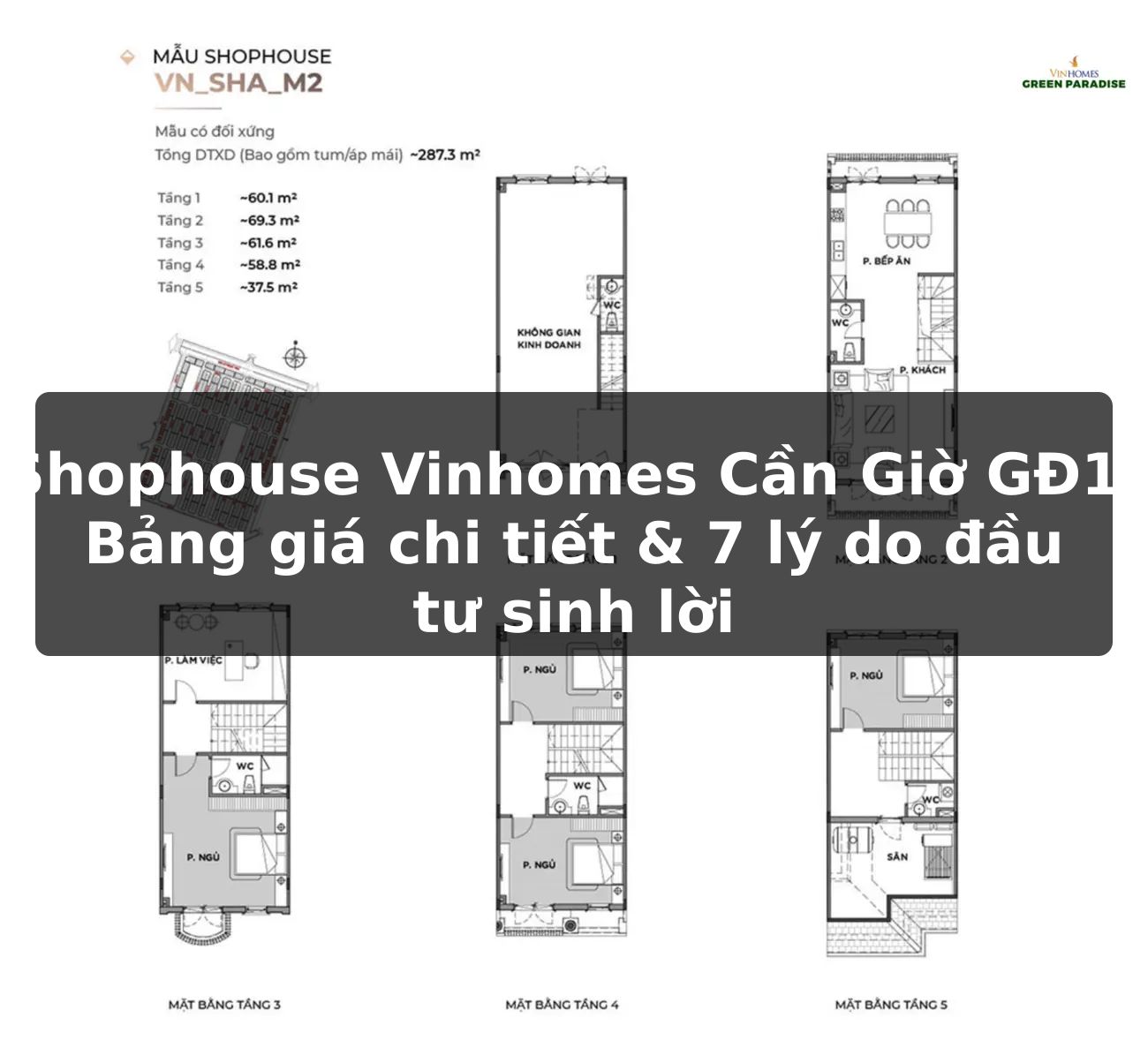 Shophouse Vinhomes Cần Giờ GĐ1: Bảng giá chi tiết & 7 lý do đầu tư sinh lời