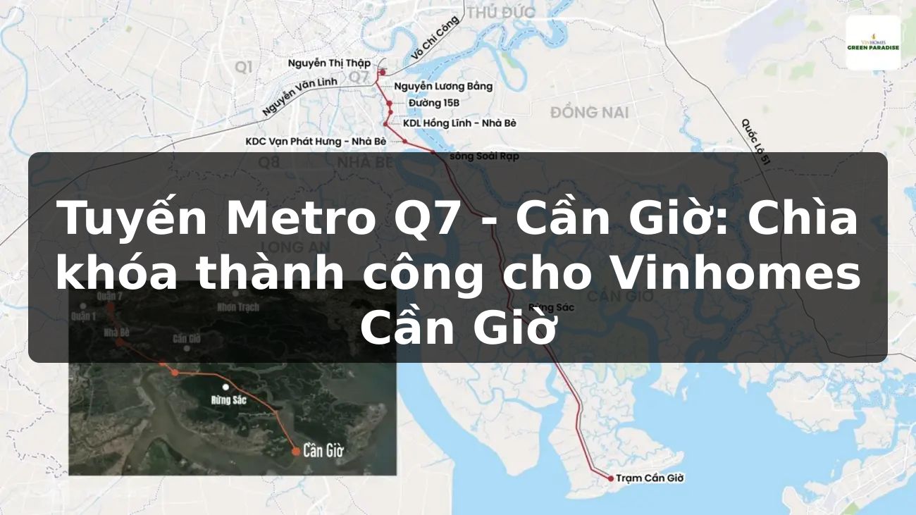 Tuyến Metro Q7 - Cần Giờ: Chìa khóa thành công cho Vinhomes Cần Giờ