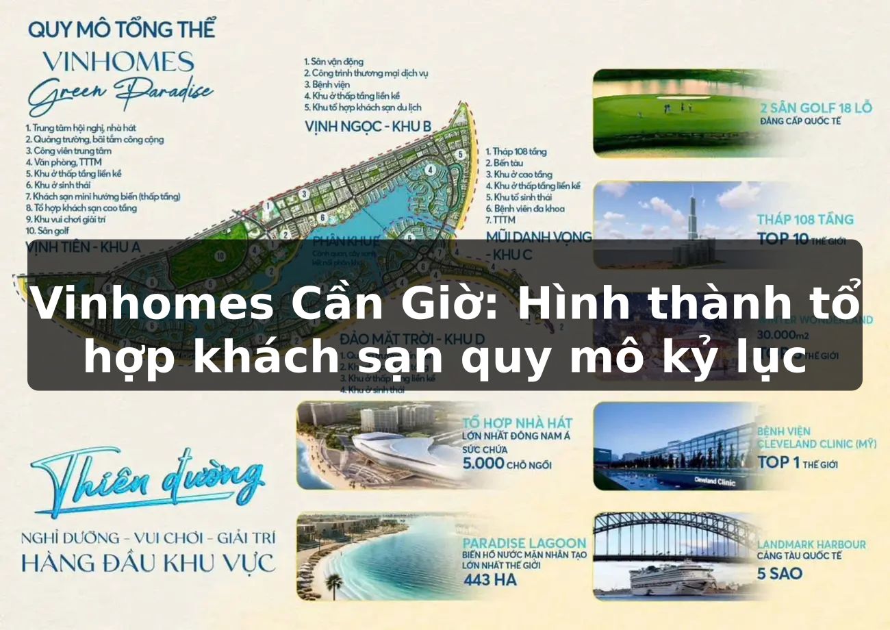 Vinhomes Cần Giờ: Hình thành tổ hợp khách sạn quy mô kỷ lục