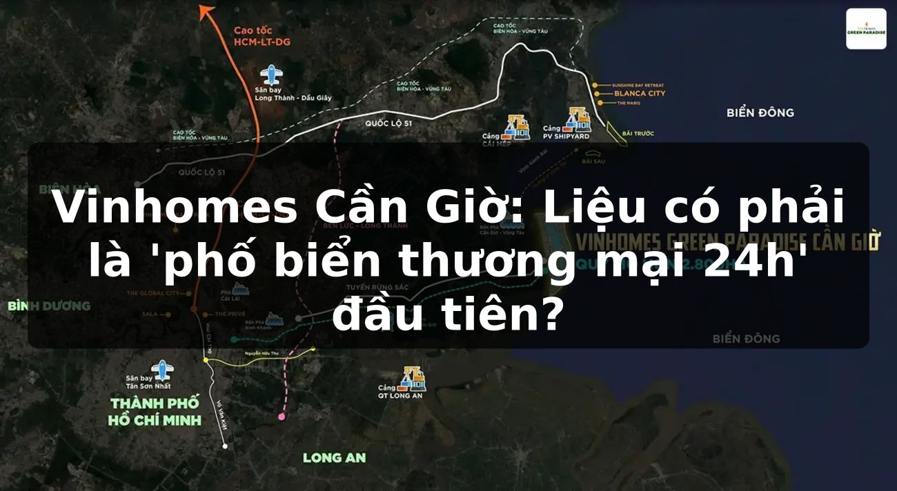 Vinhomes Cần Giờ: Liệu có phải là 'phố biển thương mại 24h' đầu tiên?