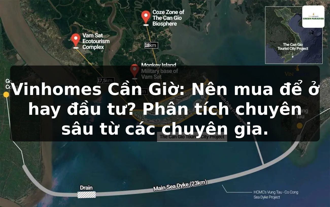 Vinhomes Cần Giờ: Nên mua để ở hay đầu tư? Phân tích chuyên sâu từ các chuyên gia.