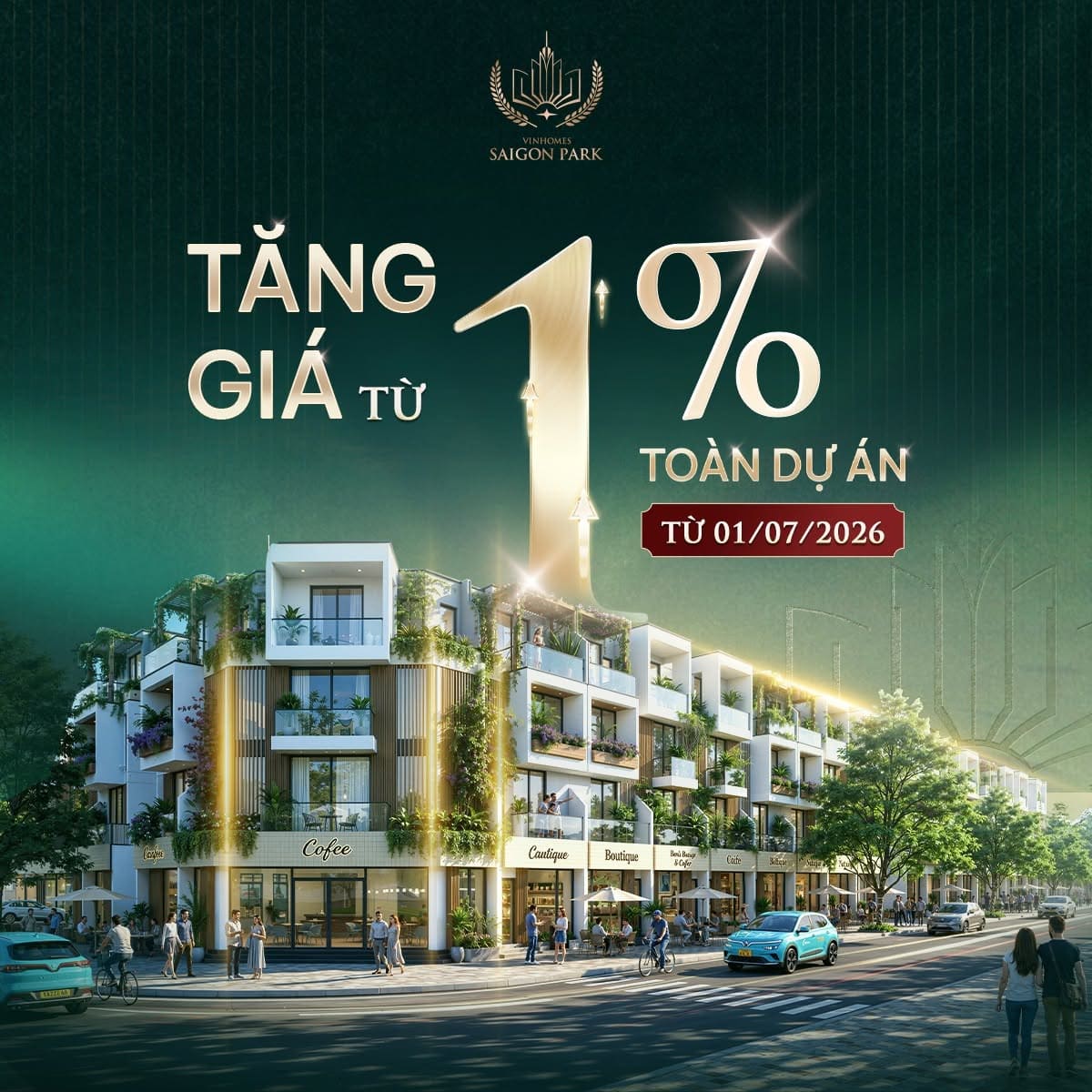 Vinhomes Hóc Môn: Săn đón nhà ở trước khi tăng giá 1% từ tháng 7